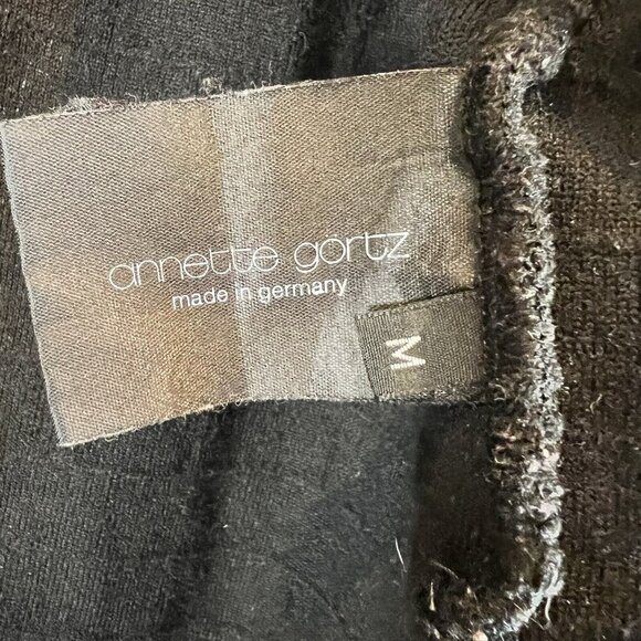 Annette Gortz Women's Full Zip Merino Wool Black Sweater M - Picture 12 of 14